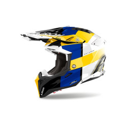 КАСКА Airoh Aviator 3 Monarch Blue/Yellow Gloss