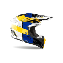 КАСКА Airoh Aviator 3 Monarch Blue/Yellow Gloss