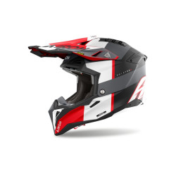 КАСКА Airoh Aviator 3 Monarch Grey/Red Matt