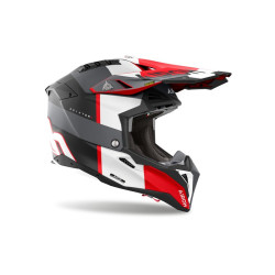 КАСКА Airoh Aviator 3 Monarch Grey/Red Matt