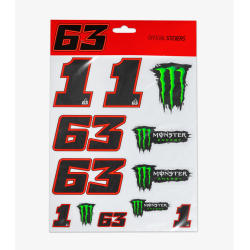  СТИКЕРИ PECCO BAGNAIA 63 Monster Energy