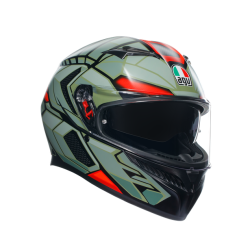 Каска AGV K3 E2206 - DECEPT MATT BLACK/GREEN/RED