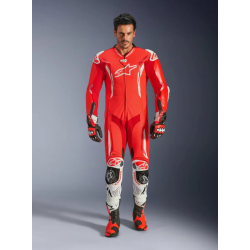 МЪЖКИ КОЖЕН MOTO ЕКИП ALPINESTARS 1-pcs GP Tech v5 Fluo Red/White
