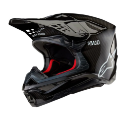  КАСКА ALPINESTARS S-M10 2206 Solid Glossy Carbon