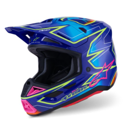  КАСКА ALPINESTARS S-M7 Cast Blue/Pink/Fluo Yellow