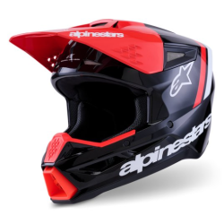  КАСКА ALPINESTARS S-M3 Radium Black/Fluo Red/White