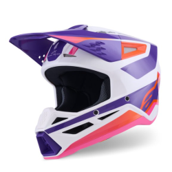  КАСКА ALPINESTARS S-M3 Heat White/Purple/Pink