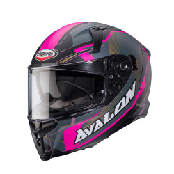 Каска CABERG AVALON X OPTIC  MATT BLACK/GREY/FUCHSIA - E2206