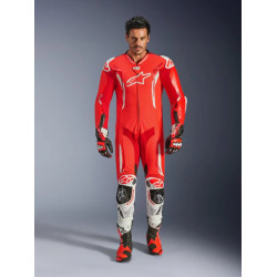 МЪЖКИ КОЖЕН MOTO ЕКИП ALPINESTARS GP TECH V5 Fluo Red/White