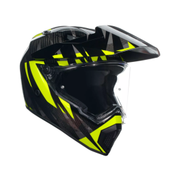 КАСКА AGV AX9 STEPPA CARBON/GREY/YELLOW FLUO