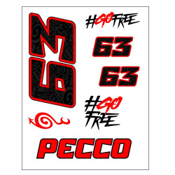  СТИКЕРИ PECCO BAGNAIA 63 