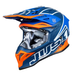 КАСКА JUST1 J-39 Thruster White/Fluo Orange/Blue