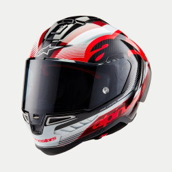 КАСКА ALPINESTARS Supertech R10 Team Black/Carb/Red/White