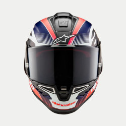 КАСКА ALPINESTARS Supertech R10 S-R10 Team Black/Carb/Blå/White