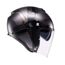 Каска AGV IRIDES ZAGABRIA MATT GUNMETAL/RED