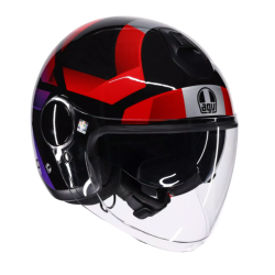Каска AGV ETERES AGV E2206 - CAMOGLI BLACK/RED/PURPLE