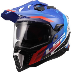 КАСКА LS2 MX701 EXPLORER HEXA WHITE/BLUE/RED