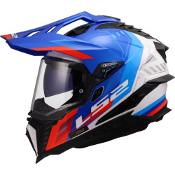 КАСКА LS2 MX701 EXPLORER HEXA WHITE/BLUE/RED