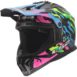 КАСКА LS2 FAST II GROTESK BLUE/PINK/GREEN