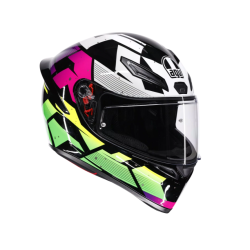 Каска AGV K-1 S PUNKPULSE BLACK/PURPLE/LIME 