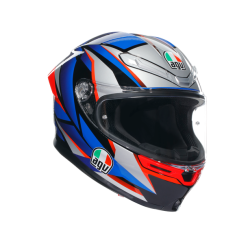 Каска AGV K6 S E2206 - SLASHCUT BLACK/BLUE/RED