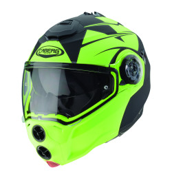 КАСКА CABERG DROID PATRIOT MATT BLACK/YELLOW FLUO