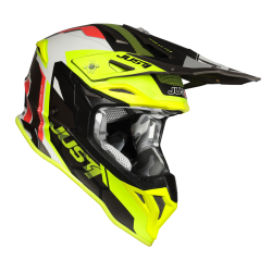 КАСКА JUST1 J39 REACTOR FLUO YELLOW/RED/TITANIUM MATT