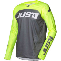 ТЕКСТИЛНА БЛУЗА JUST1 J-FORCE TERRA DARK-GREY/FLUO-YELLOW