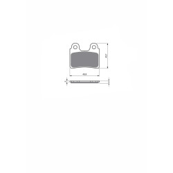 JOLLY BRAKE SEMI-METALLIC BRAKE PAD KX BETA 2T EVO 300 FACTORY 09-18-OFFER