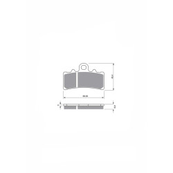 DELTA SEMI-METALLIC BRAKE PAD KX BMW G 310 R 17-24-OFFER