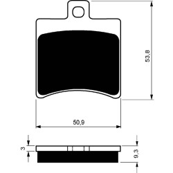 GOLDFREN SINTERED BRAKE PADS S3 COMPOUND APRILIA 50 SR STREET/R/FACTORY 03-15-OFFER