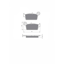 JOLLY BRAKE SEMI-METALLIC BRAKE PAD MX GAS GAS SM 400 FSE 01-02-OFFER
