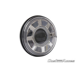 CUSTOM ACCES LED REVOLVER HEADLIGHT HARLEY D. TOURING ULTRA LIMITED LOW FLHTKL 15-19 BLACK
