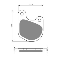 GOLDFREN BRAKE PADS COMPOUND FOR HARLEY D. FXD/FXDL/FXDWG/FXR/FXRS 15-OFFER-COD.059AD