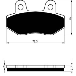 GOLDFREN BRAKE PADS COMPOUND FOR HONDA 680 TRX FA/FGA FOURTRAX RUBICON/RINCON 06-17-OFFER