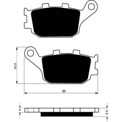 GOLDFREN BRAKE PADS COMPOUND S33 HONDA 1300 VT CX10 10-13-OFFER