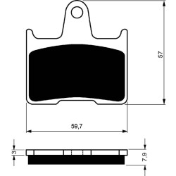 GOLDFREN SINTERED BRAKE PADS S3 COMPOUND HONDA 1300 CB FW/FX/FY 98-00-OFFER-COD.148S3