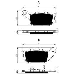 GOLDFREN SINTERED BRAKE PADS S3 COMPOUND HONDA 250 NSS Y/AY/A1,3 FORZA-S,T,ST/JAZZ 00-05-OFFER-COD.155S3