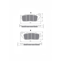 DELTA SEMI-METALLIC BRAKE PAD KX HONDA VFR 800 F 14-18-OFFER