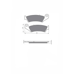 DELTA SEMI-METALLIC BRAKE PAD KX HONDA XL 250 RL 1990-OFFER