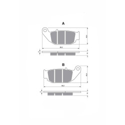 DELTA SEMI-METALLIC BRAKE PAD MX HONDA CRF 300 L 2021-OFFER