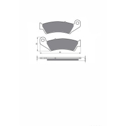 DELTA SINTERED BRAKE PAD KXR HONDA CRF 450 R 02-14-OFFER