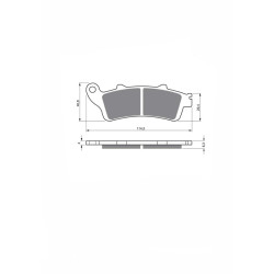 DELTA SINTERED BRAKE PAD KXR HONDA PAN EUROPEAN 96-02-OFFER-FRONT