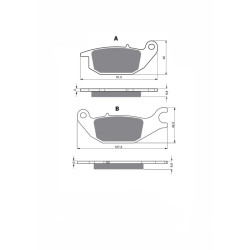 JOLLY BRAKE SEMI-METALLIC BRAKE PAD KX HONDA CBR125 RW7/RW8/RW9/RWA 07-10-OFFER
