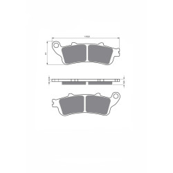 JOLLY BRAKE SEMI-METALLIC BRAKE PADS KX HONDA FES 150 PHANTHEON 98-02-OFFER