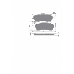 JOLLY BRAKE SEMI-METALLIC BRAKE PAD KX HUSQVARNA TC 250 02-04-OFFER-SX