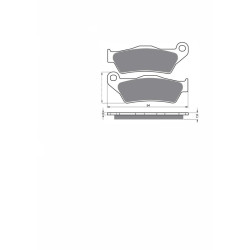 JOLLY BRAKE SEMI-METALLIC BRAKE PAD MX HUSQVARNA TC 250 02-04-OFFER