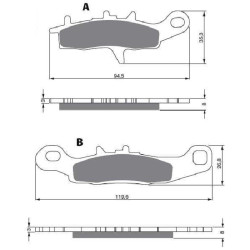 GOLDFREN SINTERED BRAKE PADS K5 COMPOUND KAWASAKI 650 KVF A1/A2/B2 PRAIRIE 02-03-OFFER
