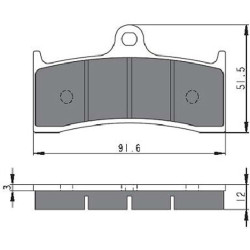 GOLDFREN SINTERED BRAKE PADS GP6 COMPOUND KAWASAKI 750 ZX N1/N2 96-99-OFFER-COD.225GP6