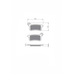 DELTA SINTERED BRAKE PAD MXR KTM SX 65 02-03-OFFER